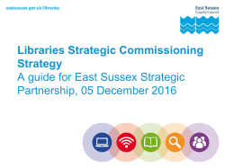 Libraries Strategic Commissioning Engagement