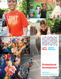 Continuing Support for Let`s Move! Active Schools