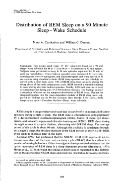 Distribution of REM Sleep on a 90 Minute Sleep