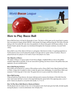 How to Play Bocce Ball