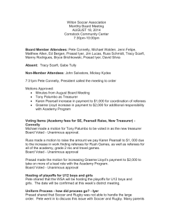 Board Minutes, September 2014