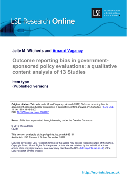 Outcome reporting bias in government