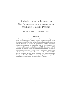 Stochastic Proximal Iteration: A Non