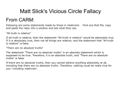 CARM_VICIOUS_CIRCLE_FALLACY PowerPoint