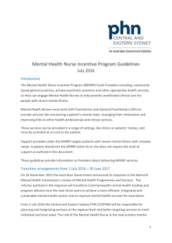 MHNIP - Guidelines - Central and Eastern Sydney PHN