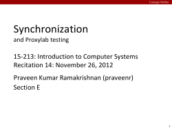 Introduction to Computer Systems 15-213/18