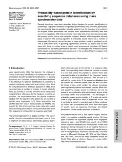 Probability-based protein identification by searching sequence