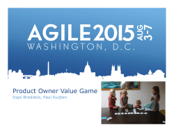 Now! - Product Owner Value Game