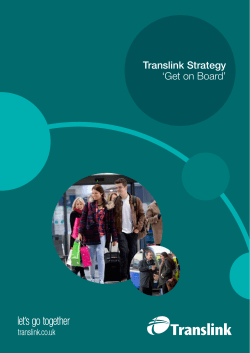 Translink Strategy `Get on Board`