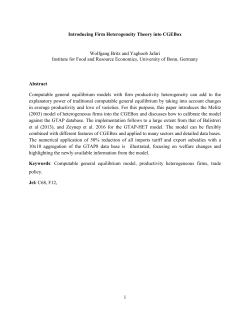 1 Introducing Firm Heterogeneity Theory into CGEBox Wolfgang