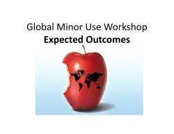 Expected outcomes from the Workshop