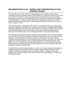 implementation plan &ndash; energy and conservation action strategy (ecas)