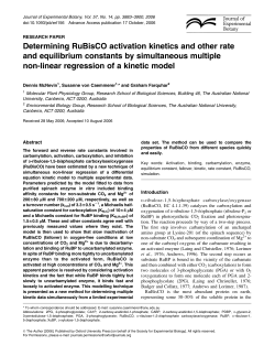 Determining RuBisCO activation kinetics and