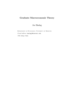 Static Model Economy - University of Missouri