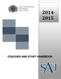 coaches and staff handbook - Saint Augustine`s University