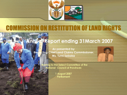 settled restitution claims 1995 &ndash; 31 march