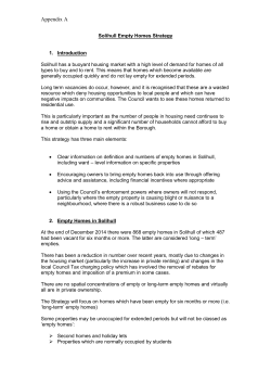 Draft Solihull Empty Homes Strategy 2010/11 to