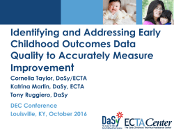 Identifying and Addressing Early Childhood