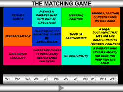 The matching game