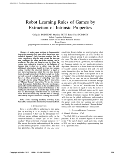 Robot Learning Rules of Games by Extraction of Intrinsic Properties