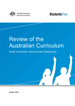 The Australian Government`s Review of the Australian Curriculum