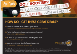 golf roosters! buy a bucket and get 1 free kids play