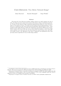 Cost-Distance: Two Metric Network Design