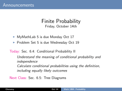 Math 1004: Probability