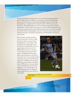 Jacob Peterson&bull;, Professional Soccer Player