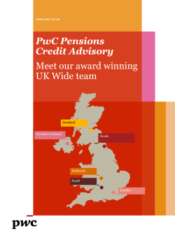 PwC Pensions Credit Advisory Meet our award winning UK Wide team