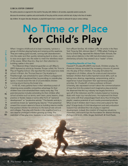 No Time or Place for Child`s Play