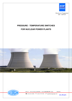 pressure - temperature switches for nuclear power plants