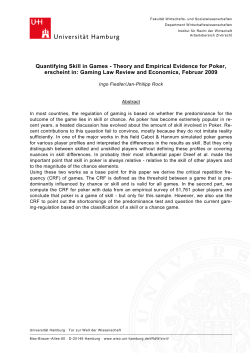 Quantifying Skill in Games - Theory and Empirical Evidence for