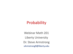 Probability Webinar