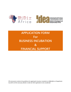 Application form - Idea Foundation