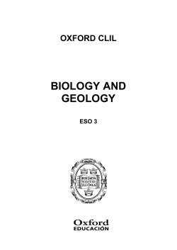 Programaci&oacute;n Biology and Geology 3&ordm; ESO English