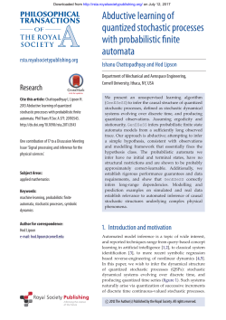 Abductive learning of quantized stochastic processes with