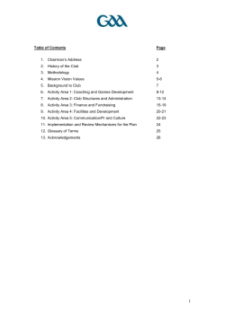 Club Plan Template - Coolera
