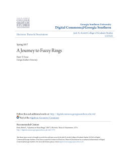A Journey to Fuzzy Rings - Digital Commons@Georgia Southern
