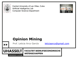 2017.06.21 - Opinion Mining - Research group Business Informatics