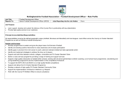 Role Profile Template - North Yorkshire Sport