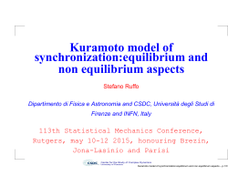 Kuramoto model of synchronization:equilibrium and non equilibrium