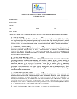 Membership Form 2009 - Virginia Clean Cities