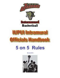 Official`s Handbook - IUPUI Division of Student Affairs