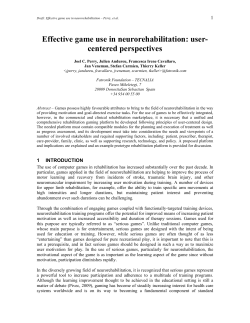 Effective game use in neurorehabilitation: user