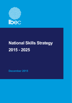 National Skills Strategy 2015 - 2025