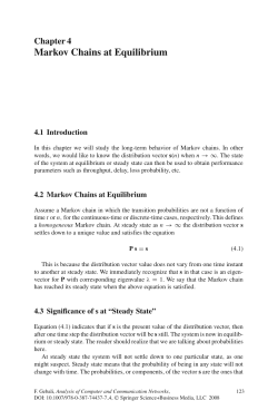 Markov Chains at Equilibrium