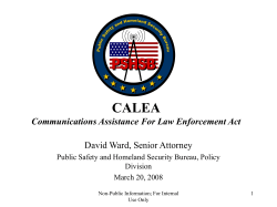 CALEA Statutory Provisions