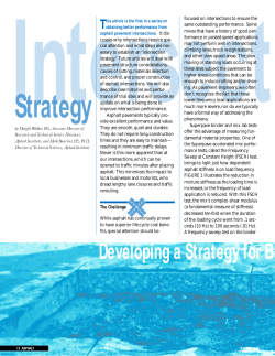 Developing a Strategy for Better Performing