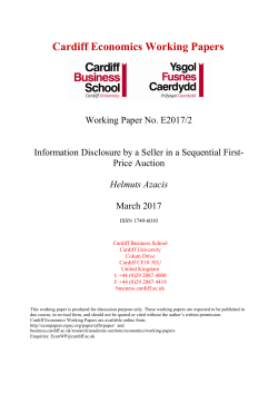 Information Disclosure by a Seller in a Sequential First
